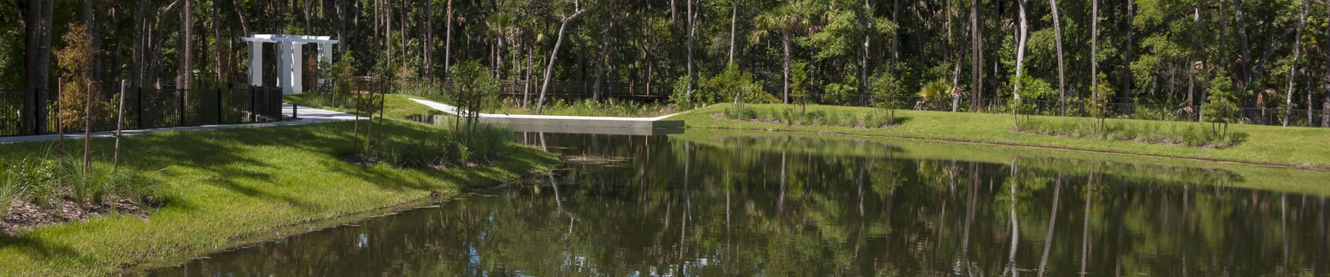 Our retention pond cleaning will make your pond look just as new.